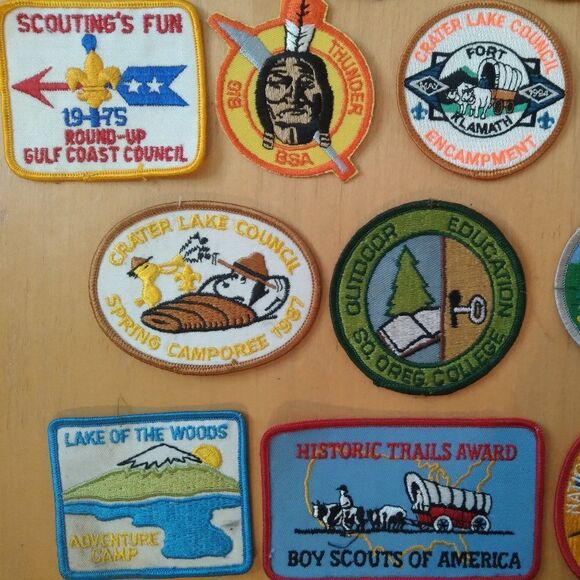 Vintage Boy Scout Sew On Embroidered Patch Lot (13) - Picture 5 of 6